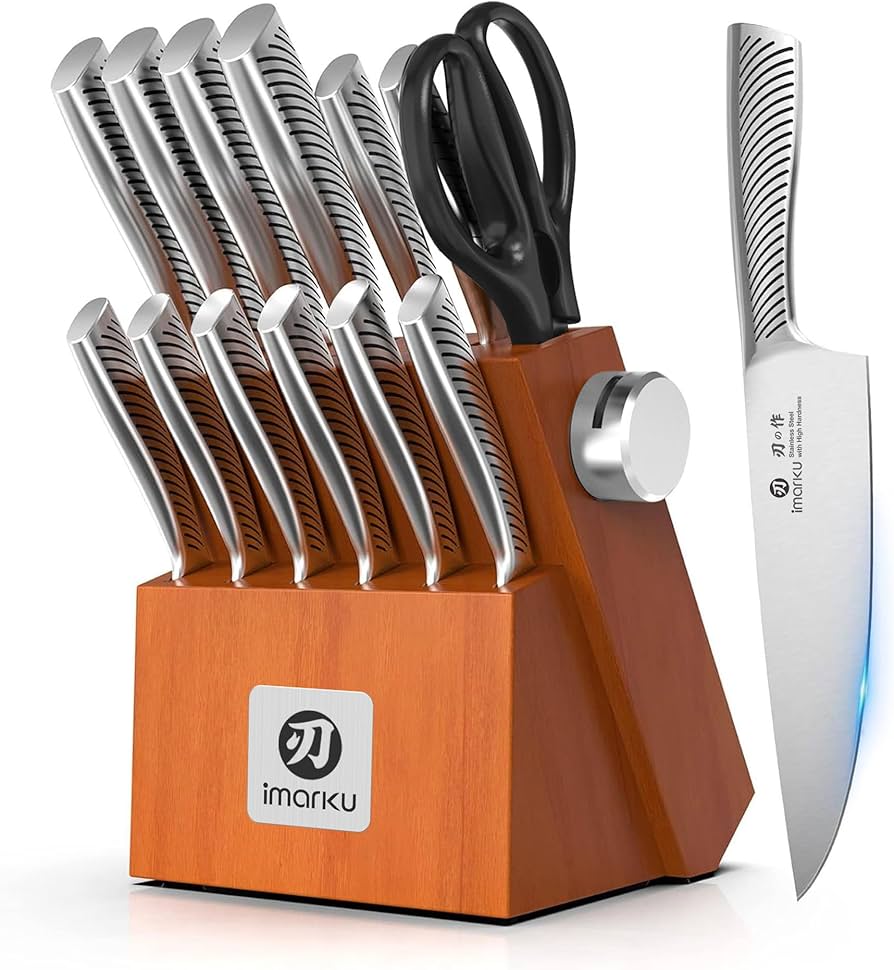 IMARKU 14 Pcs High Carbon Stainless Steel Kitchen Knife Set
