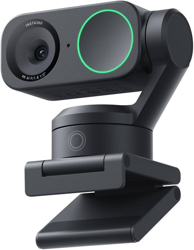 Insta360 Link 2 4K AI Webcam with Desk Arm Mount