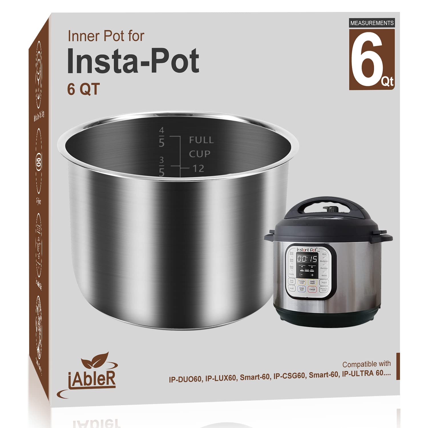 Instant Pot Stainless Steel Inner Pot - 6 Quart