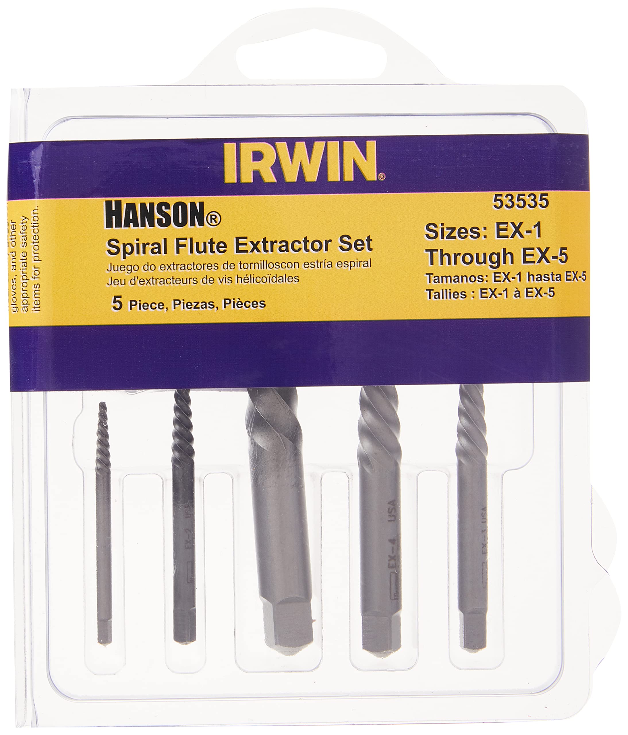 Irwin Hanson Screw Extractor Set (5-Piece)