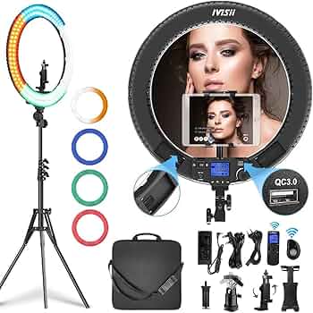 IVISII 10 Inch Ring Light for Vlogging