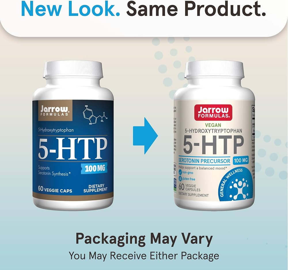 Jarrow Formulas 5-HTP 100 mg, 60 Capsules