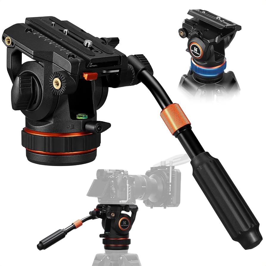 K&F Concept 77-Inch Video Tripod with Fluid Head