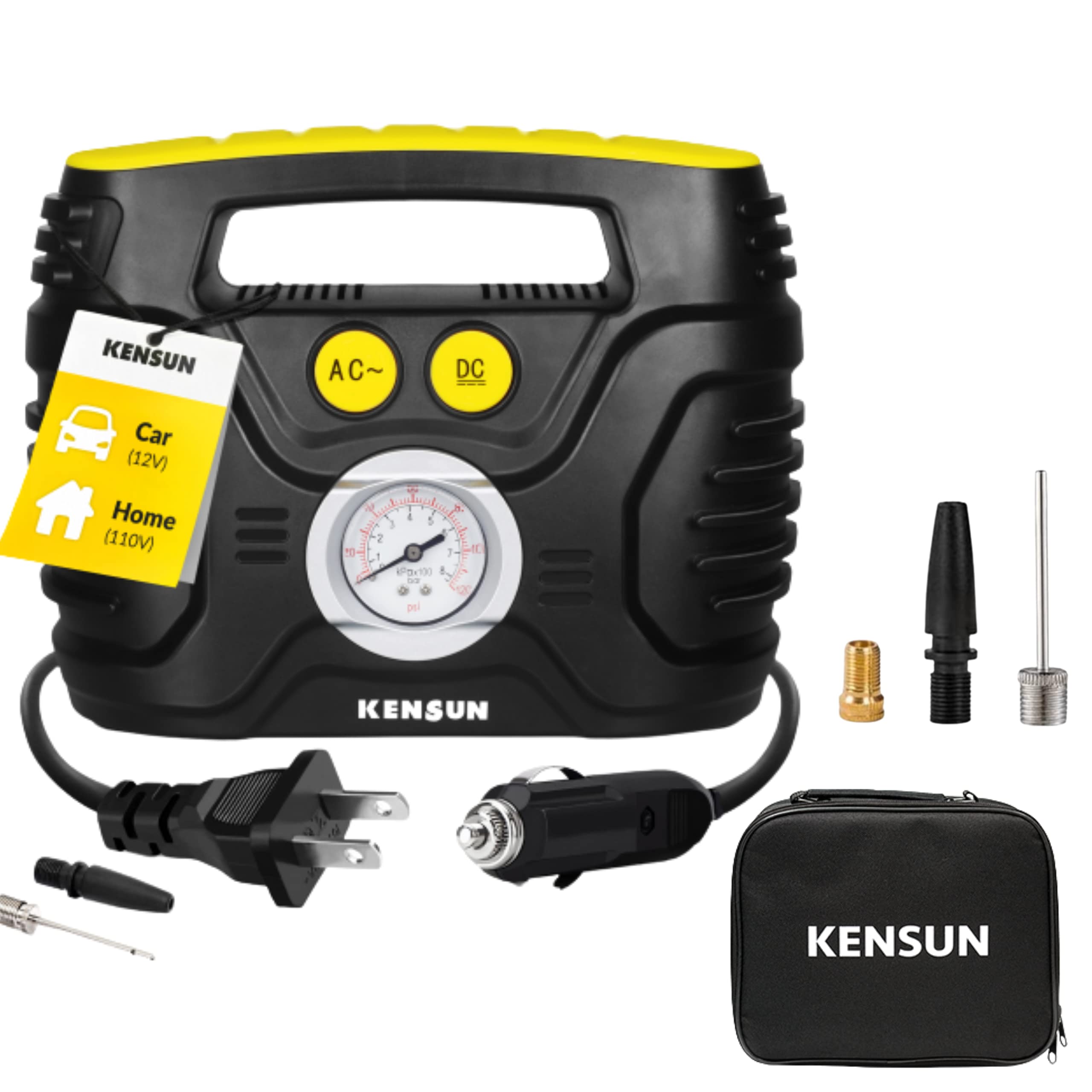 Kensun Portable Tire Inflator Air Compressor Pump