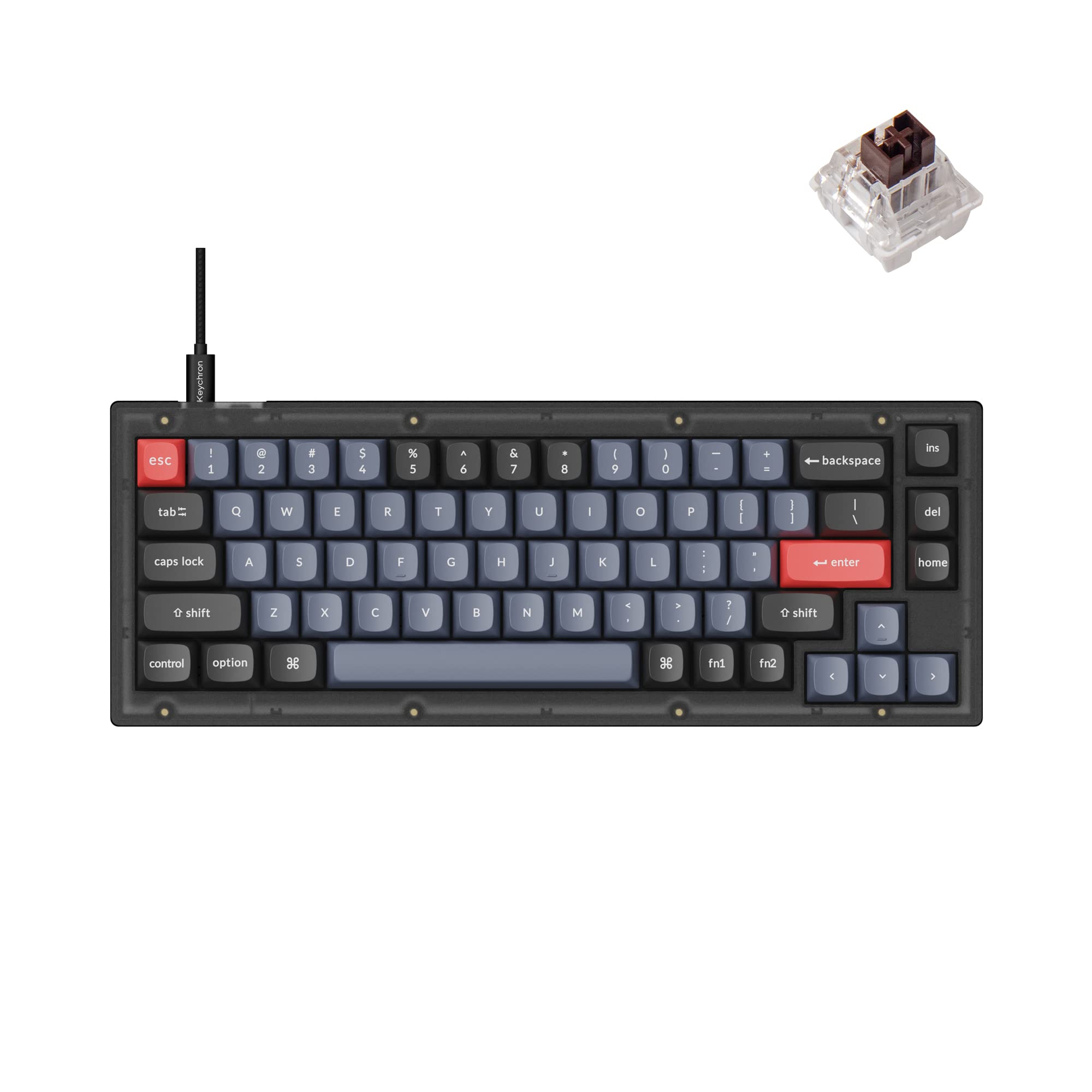 Keychron V2 Custom Mechanical Keyboard (Pre-Built, Hot-Swappable)