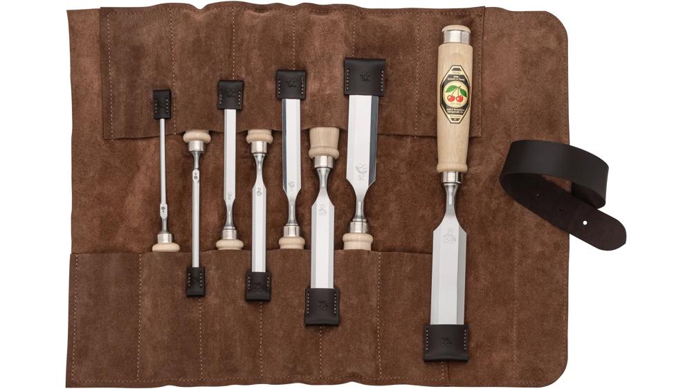 Kirschen 1125000 5-Piece Chisel Set with Leather Case + Full Kit