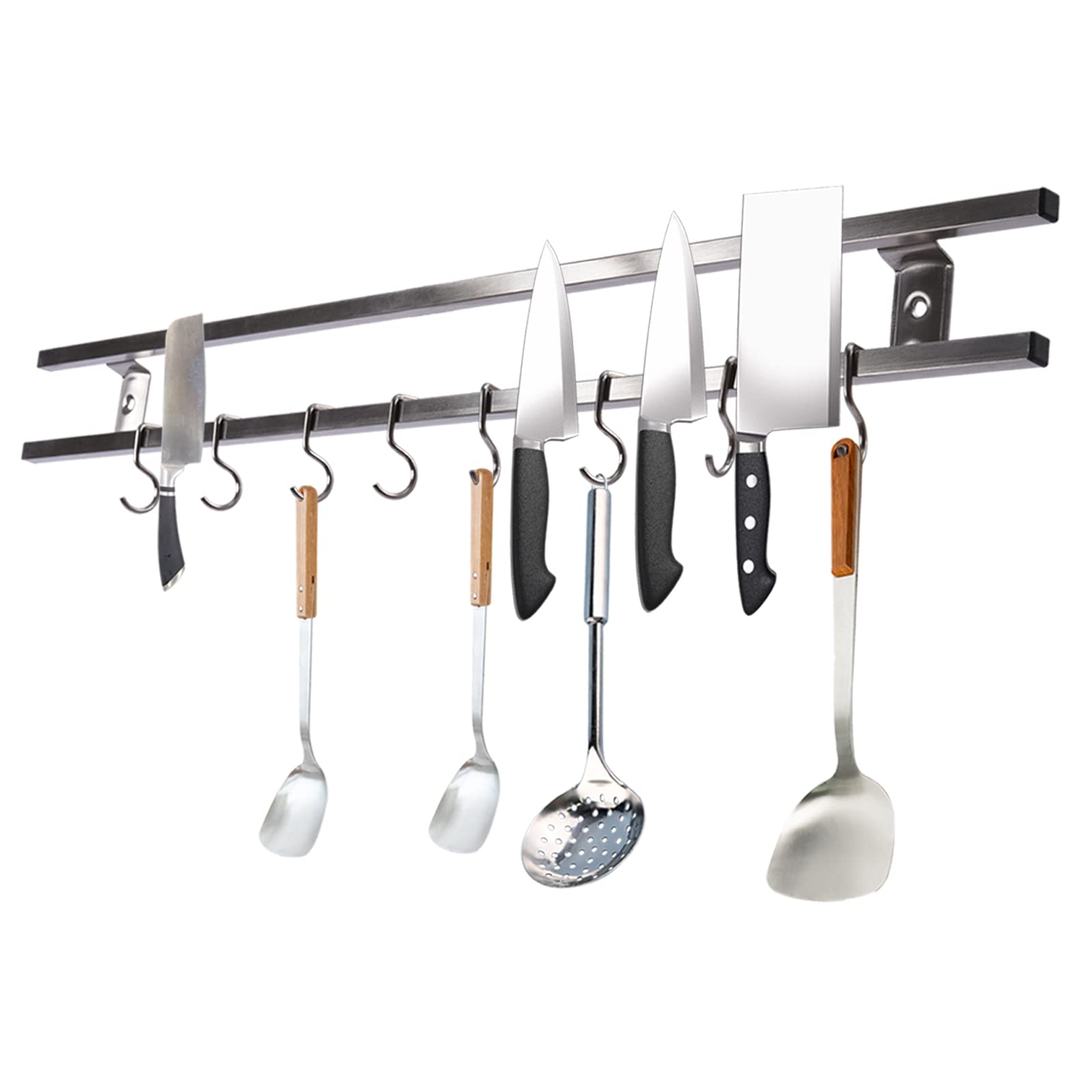 KitchenMite 8-Piece Magnetic Knife Holder Wall Mount