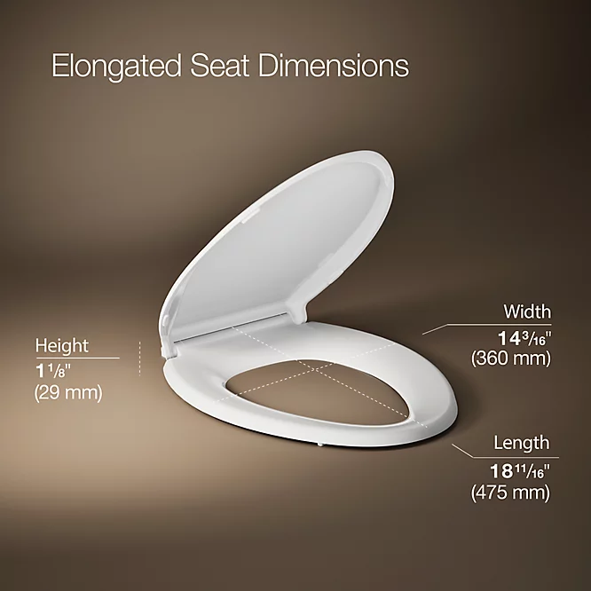 Kohler Quiet-Close Elongated Toilet Seat