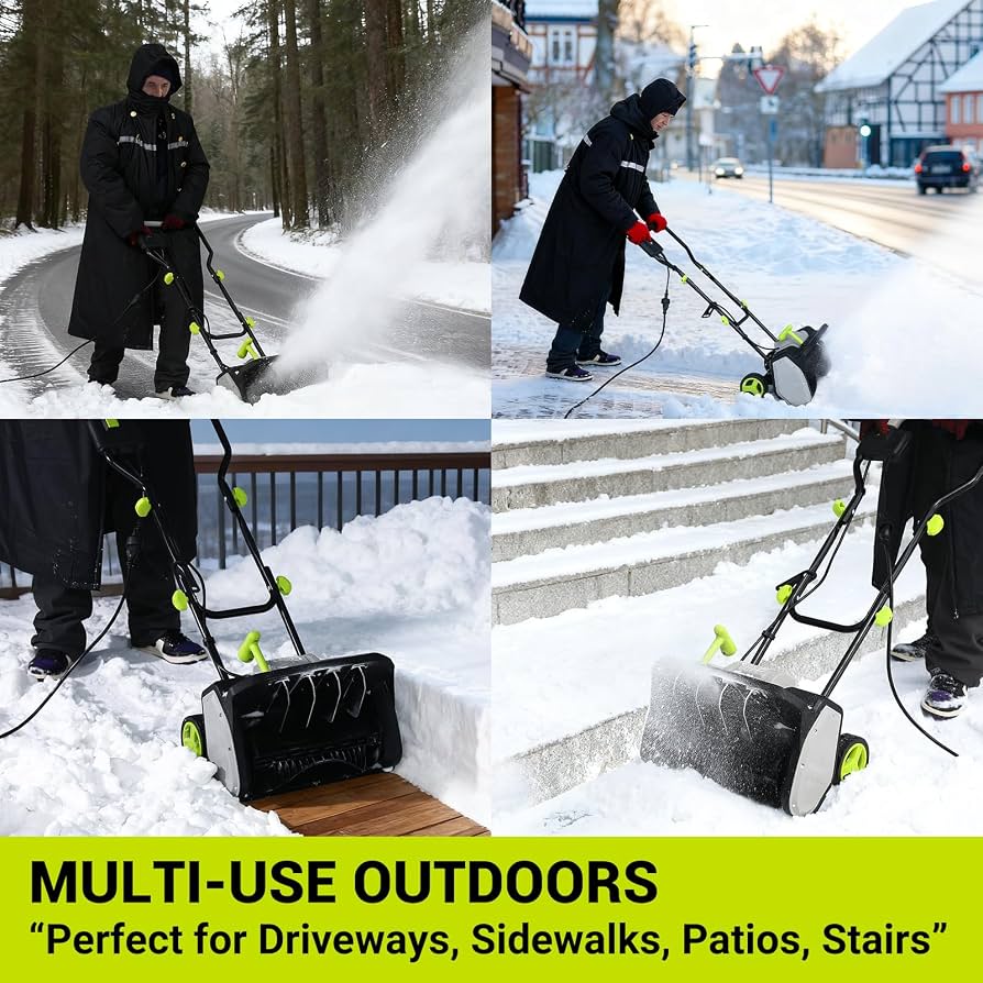 LawnMaster 12-Inch 15-Amp Electric Snow Shovel