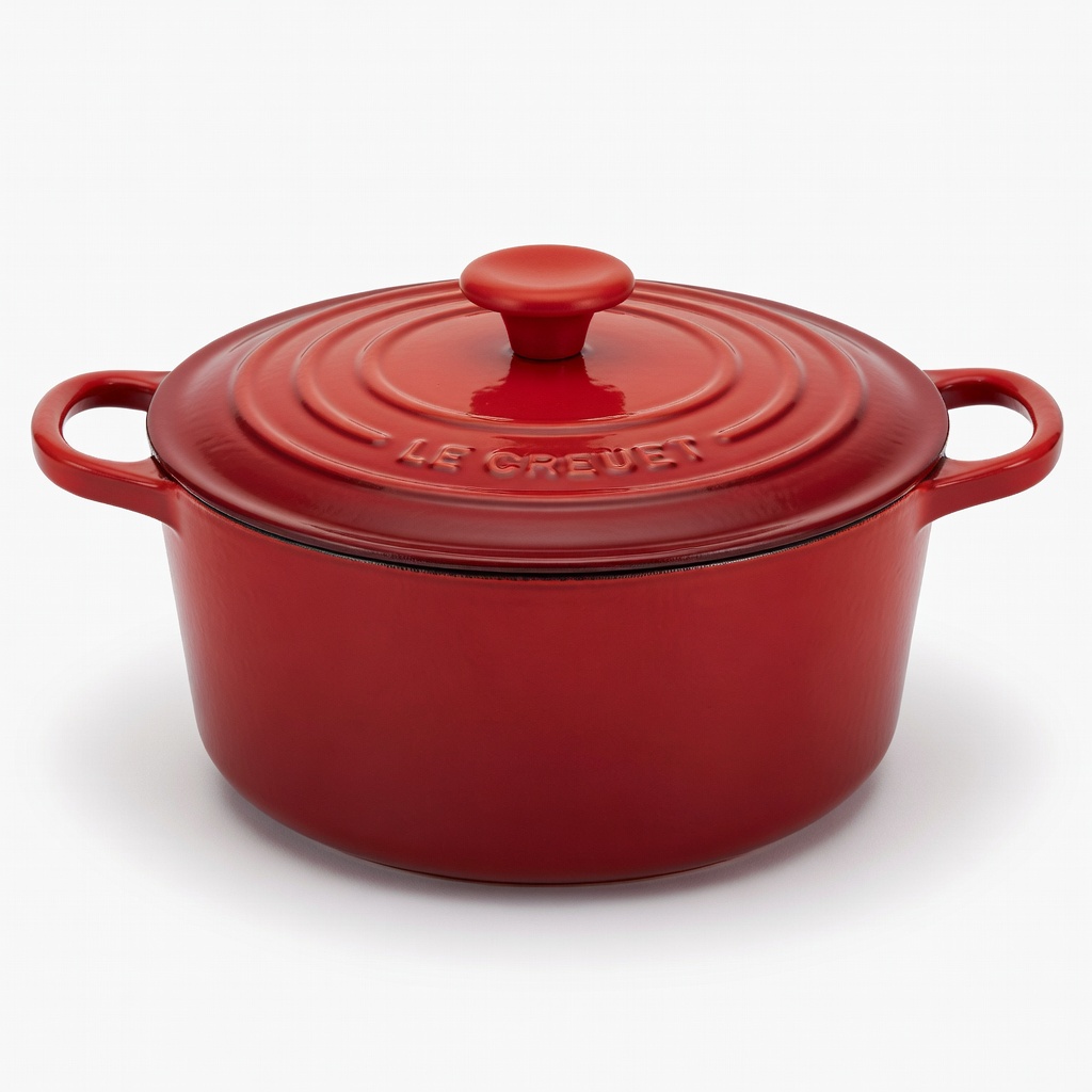 Le Creuset Signature Enameled Cast Iron Round Dutch Oven, 5.5-Quart, Cerise