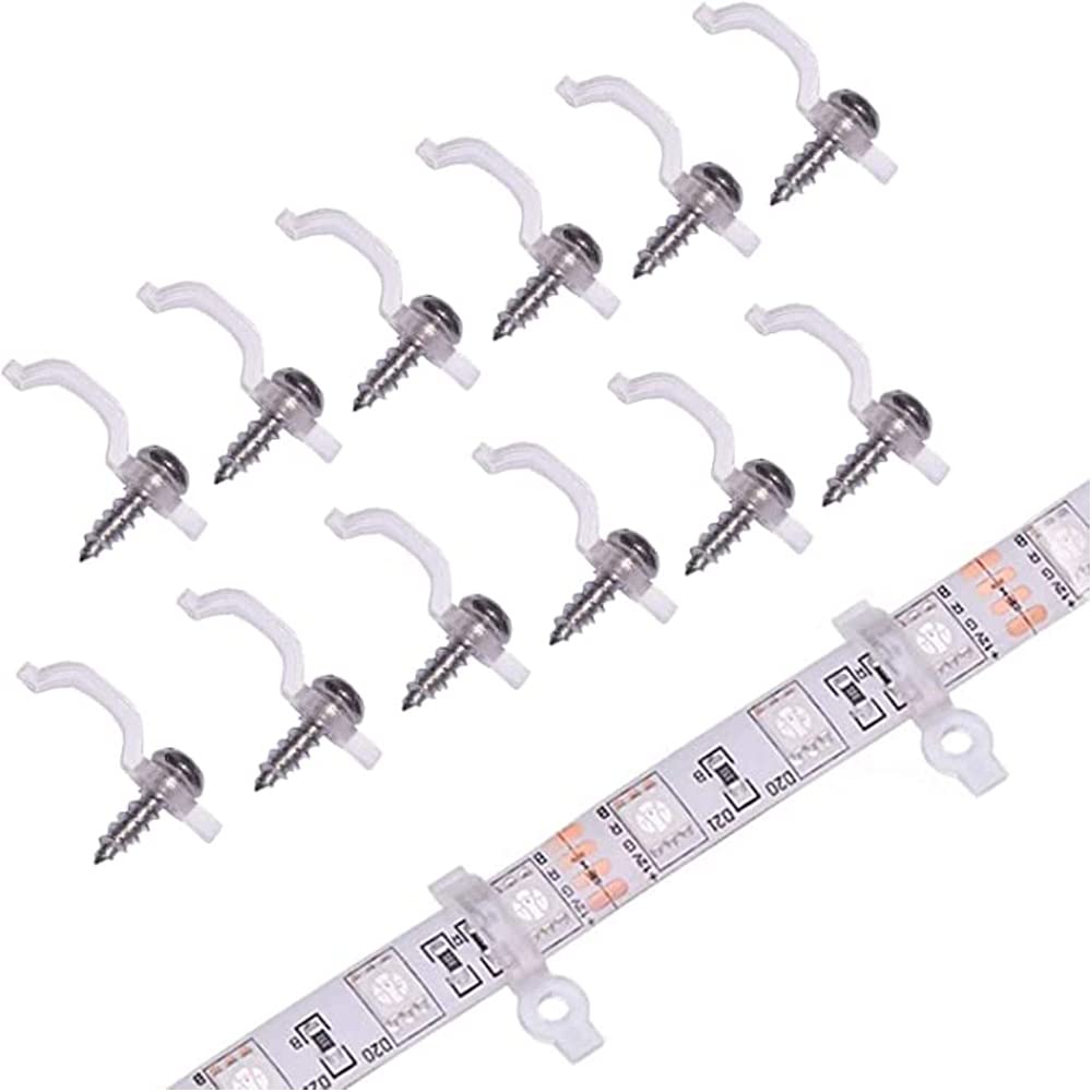 LED Strip Mounting Clips (100 Pack, Clear)