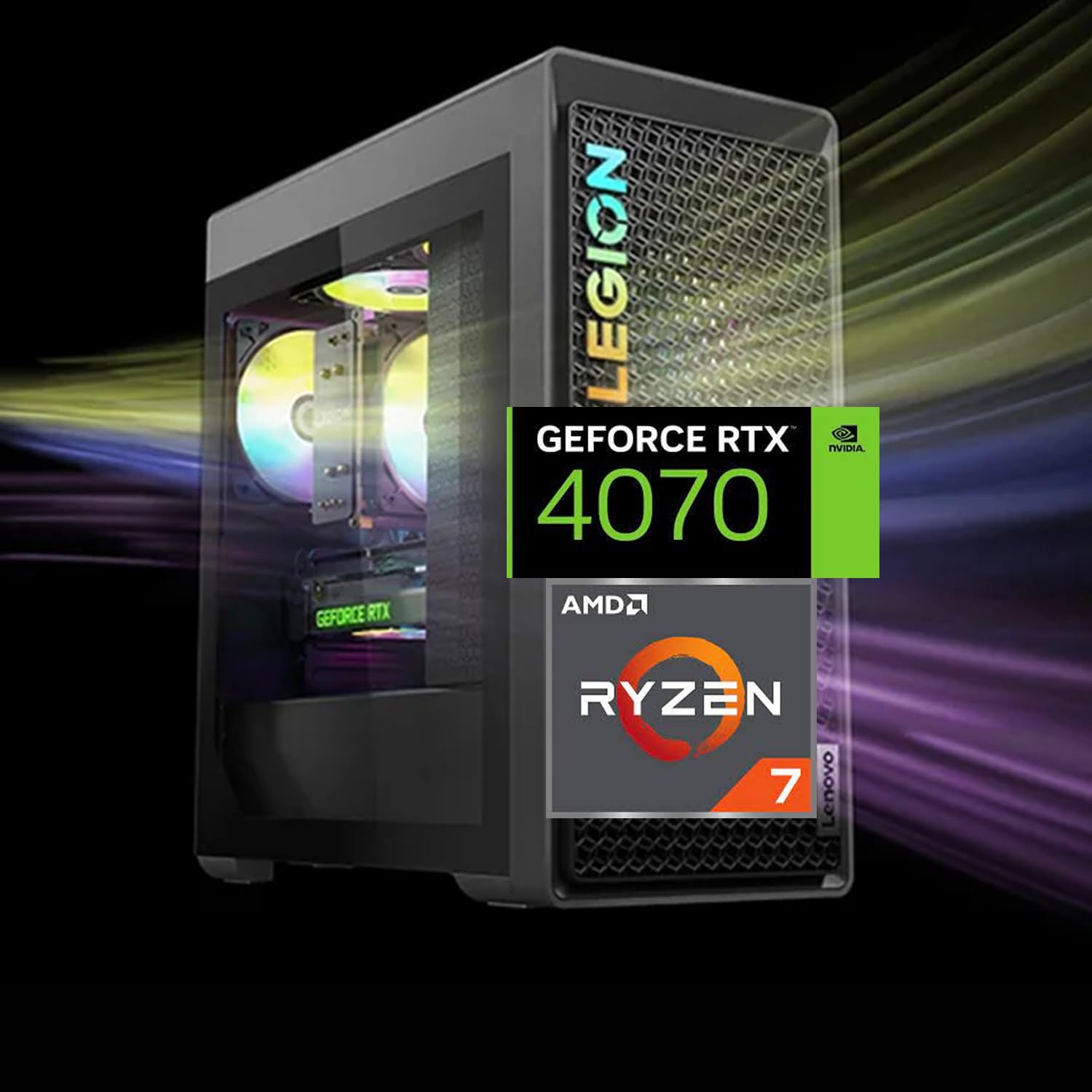 Lenovo Legion Tower 5i Gen 8 Gaming Desktop, Intel Core i7-14700F 2.1GHz, RTX 4070 12GB, 16GB DDR5, 1TB SSD