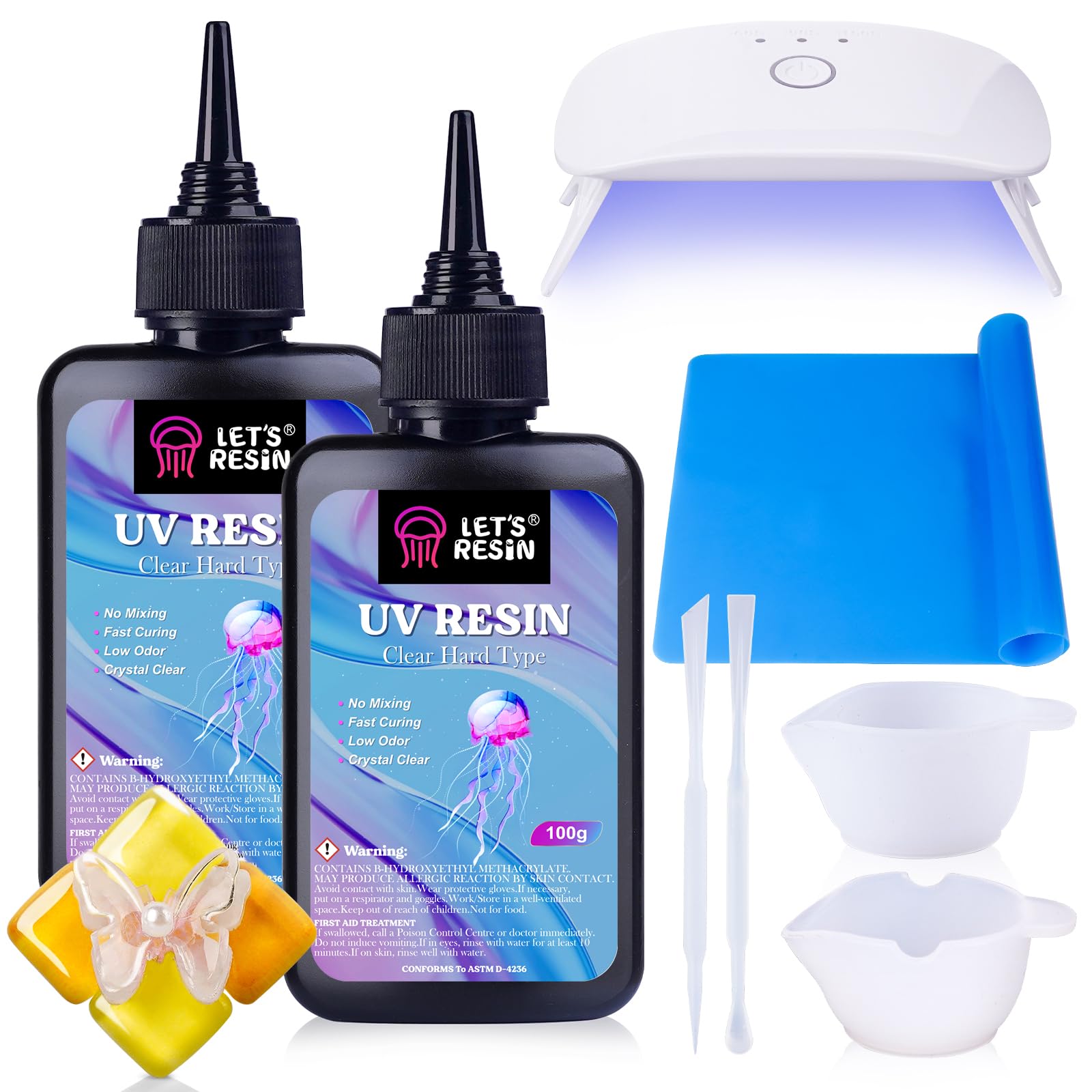 LET'S RESIN UV Resin Kit for Jewelry Making
