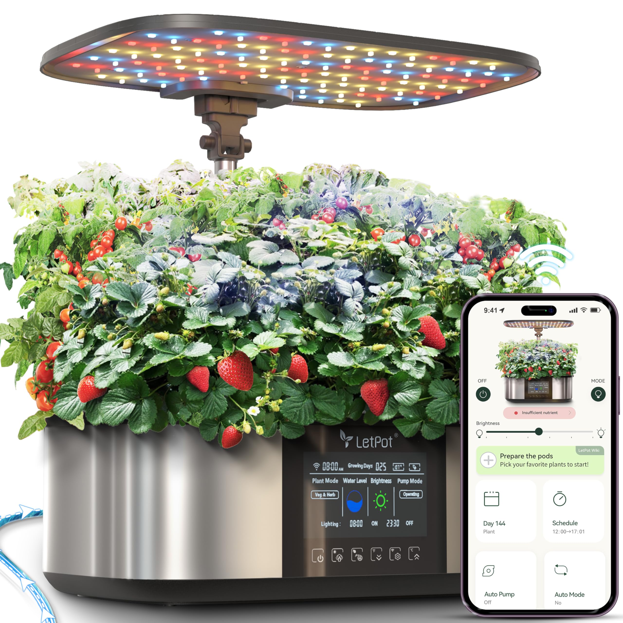 LetPot LPH-MAX Hydroponic Grow Kit, 10 Pods Indoor Herb Garden
