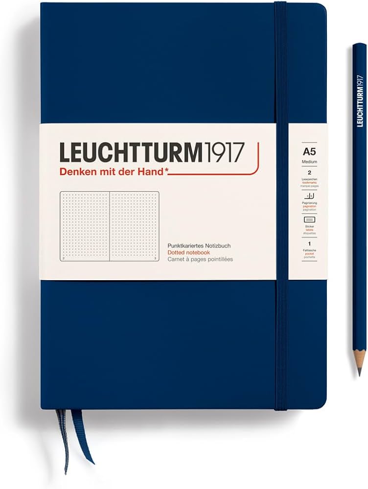Leuchtturm1917 A5 Dotted Hardcover Notebook