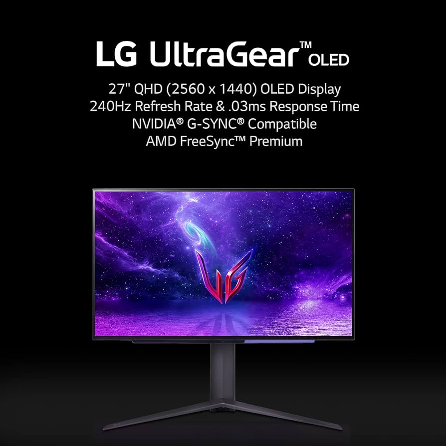 LG 27GR95QE-B 27" 1440p 240Hz OLED Gaming Monitor