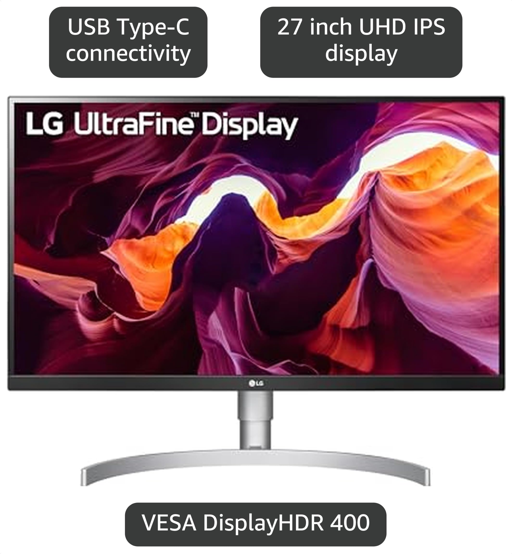 LG 27UL850-W 27" 4K USB-C IPS Monitor