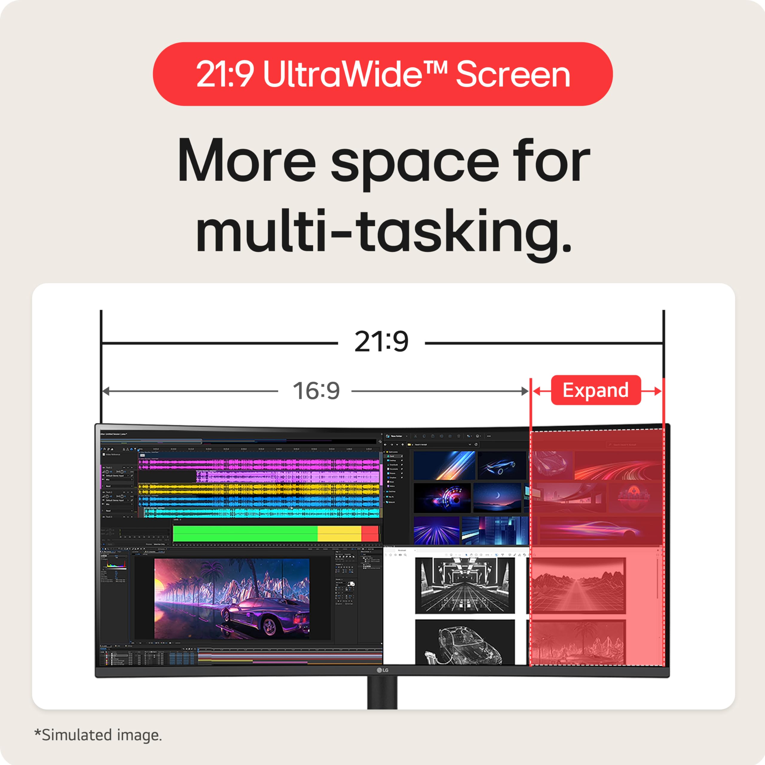 LG 40WP95C-W 40-inch 5K2K Ultrawide Thunderbolt IPS Monitor