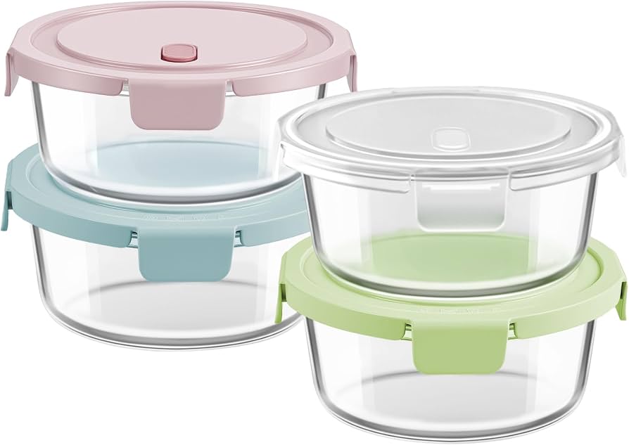 LiquiGlass Glass Meal Prep Containers 4-Pack