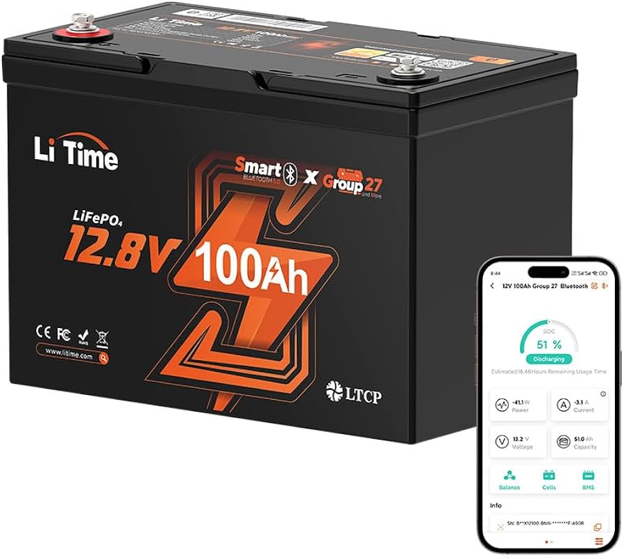 LiTime 12V 100Ah LiFePO4 Battery