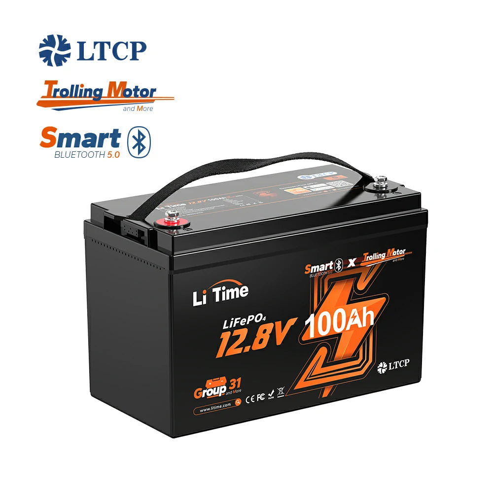 LiTime 12V 100Ah LiFePO4 Battery with Bluetooth