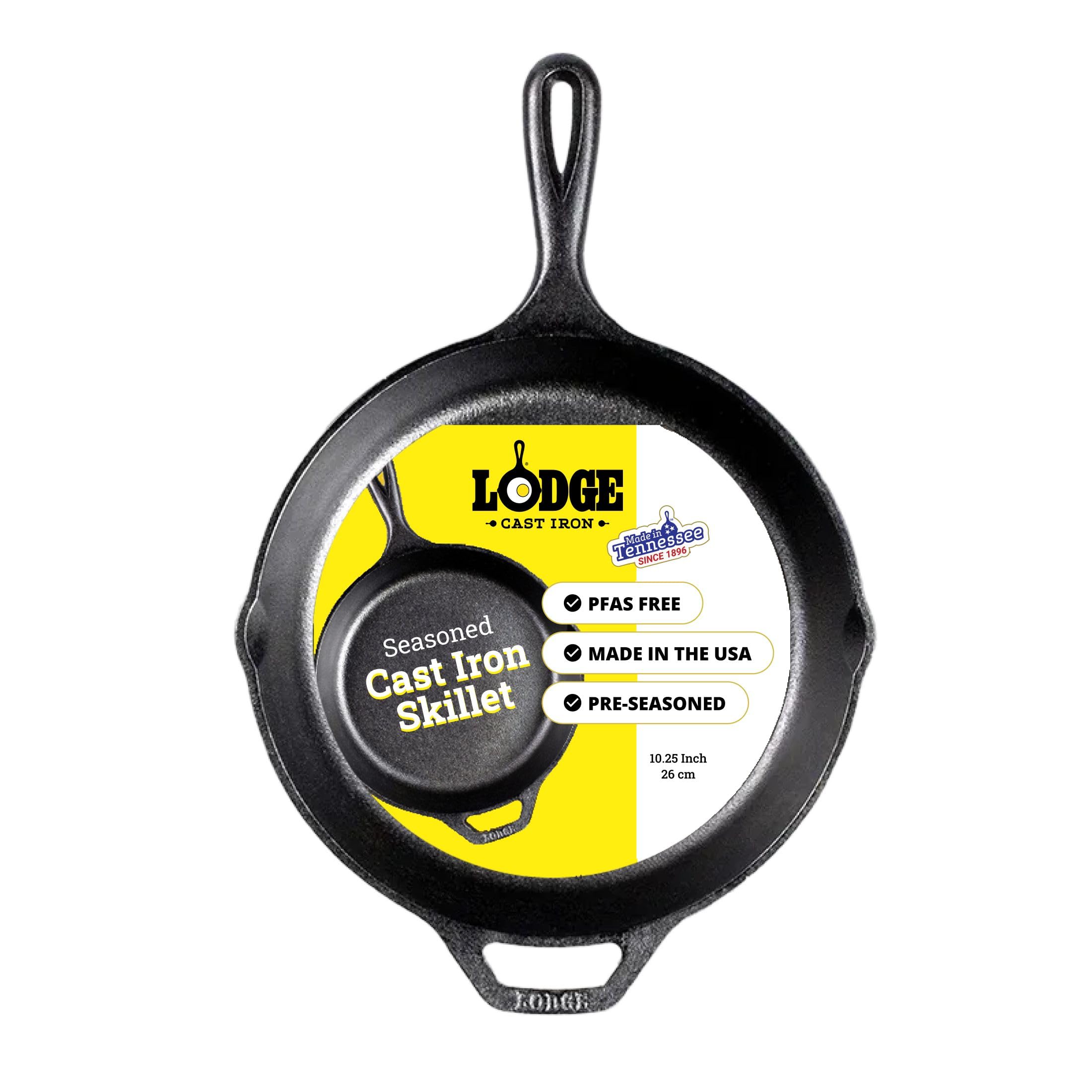 Lodge 10.25-Inch Pre-Seasoned Cast Iron Skillet