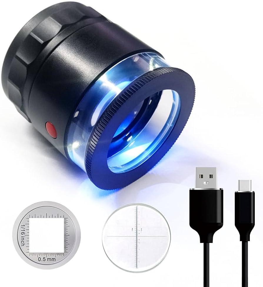 Loupe Magnifier with LED Light (10x)