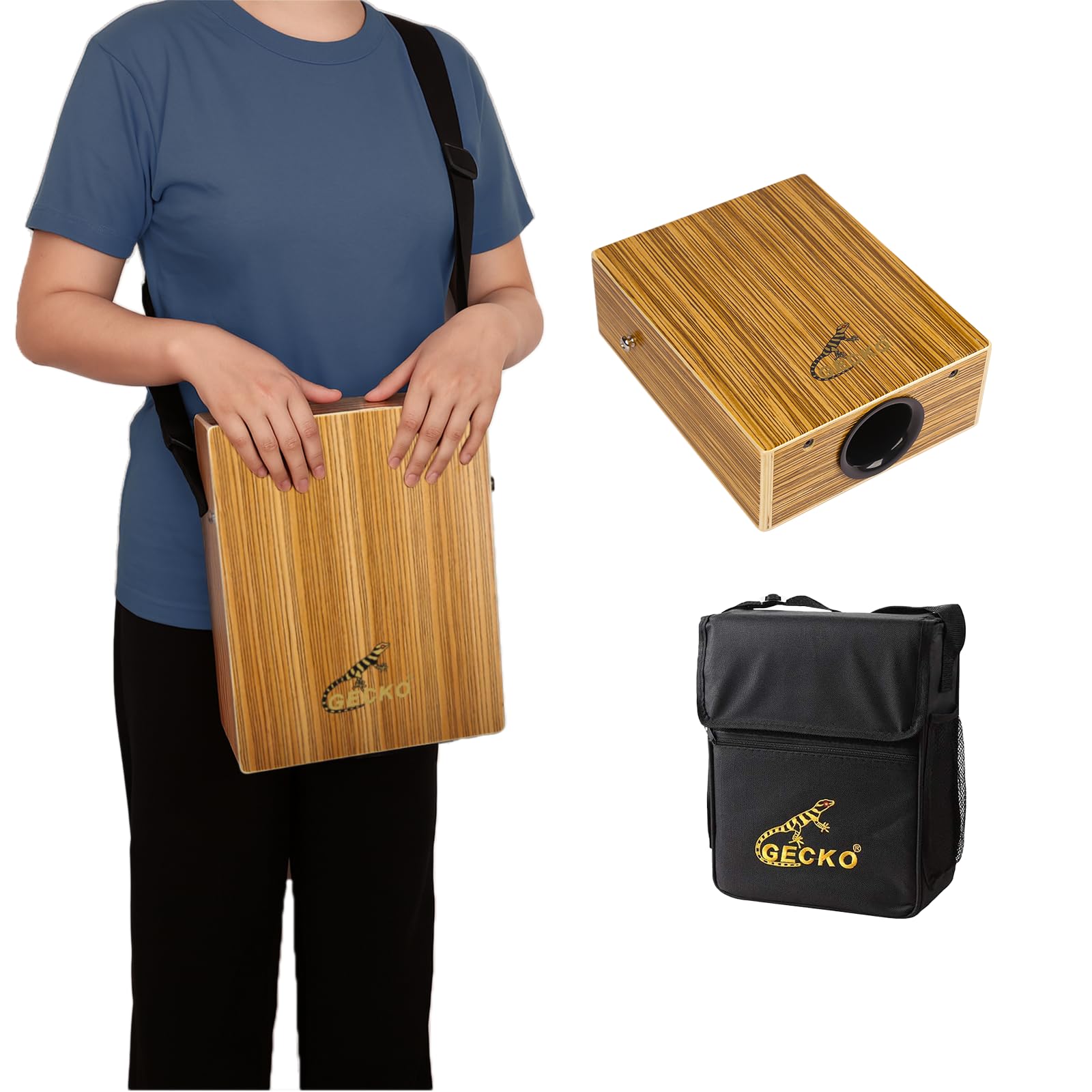 Lujexur Wooden Cajon Box Drum for Beginners