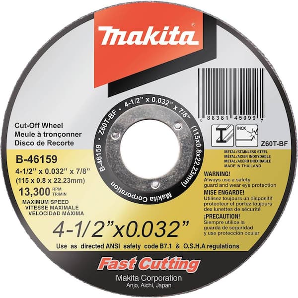 Makita A-93681 4-1/2" x 1/16" x 7/8" Cut-Off Wheel (25 Pack)