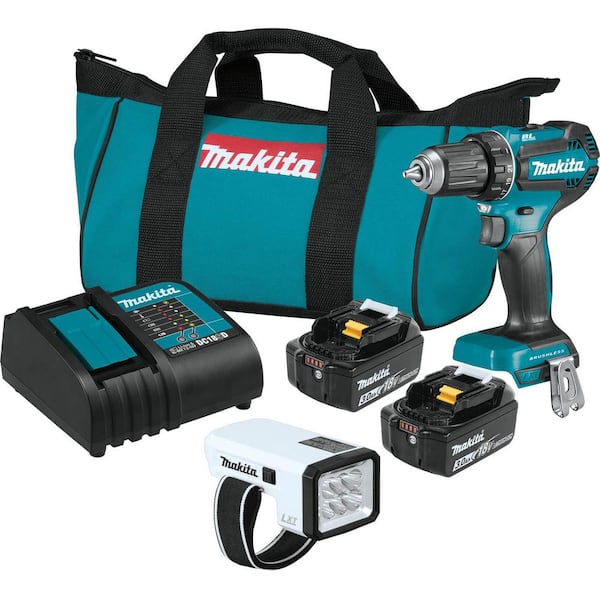 Makita XFD11R 18V LXT Lithium-Ion Brushless Cordless 1/2" Driver-Drill Kit