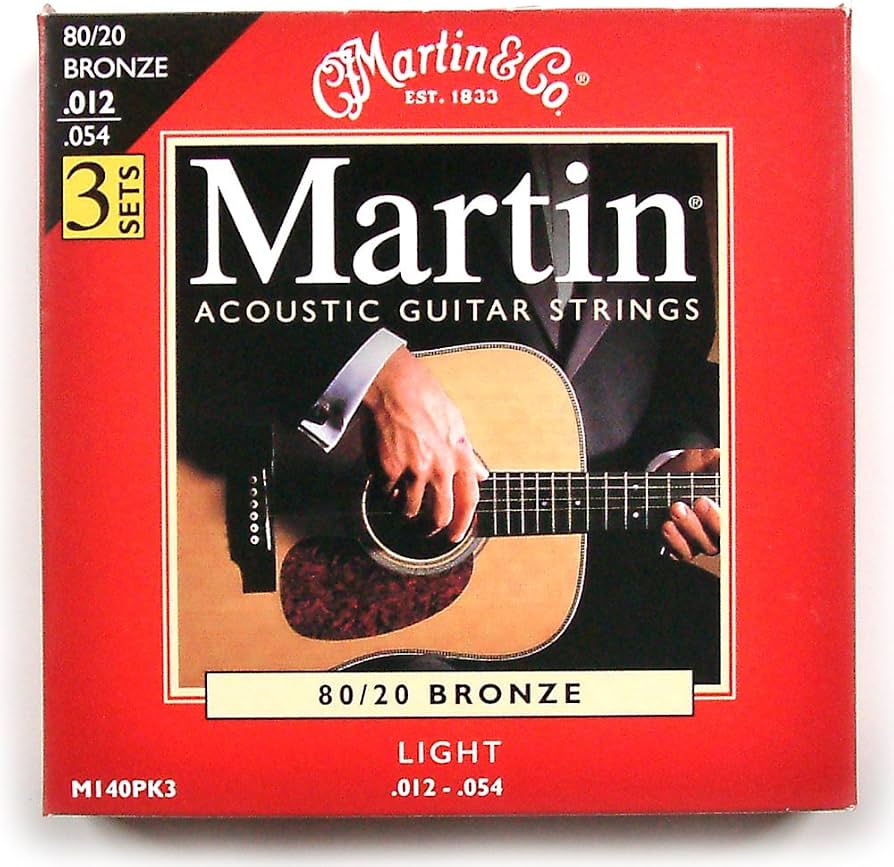 Martin Light Gauge Acoustic Guitar Strings (M140)