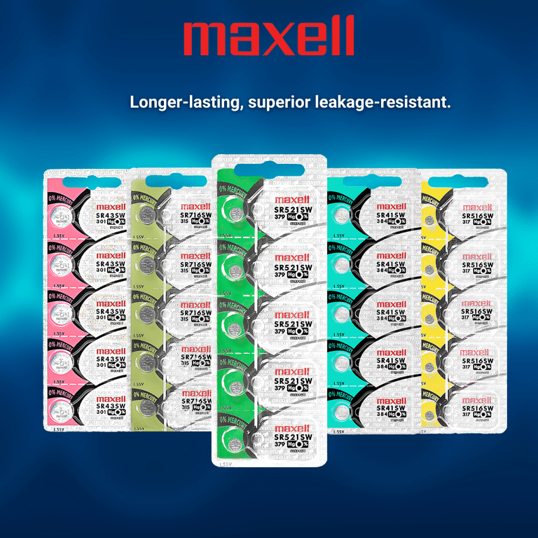 Maxell SR521SW 379 Batteries (30 Pack)