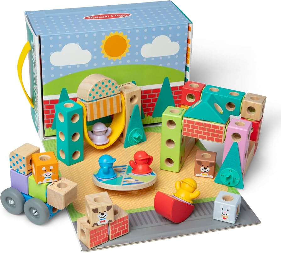 Melissa & Doug Wooden Building Blocks