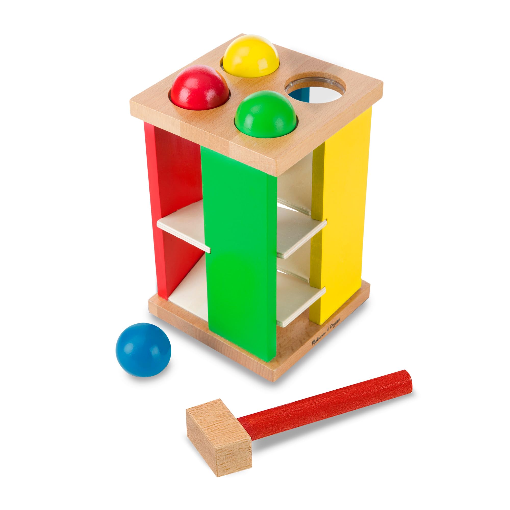 Melissa & Doug Wooden Pound & Roll Tower