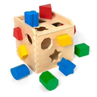 Melissa & Doug Wooden Shape-Sorter Activity Cube