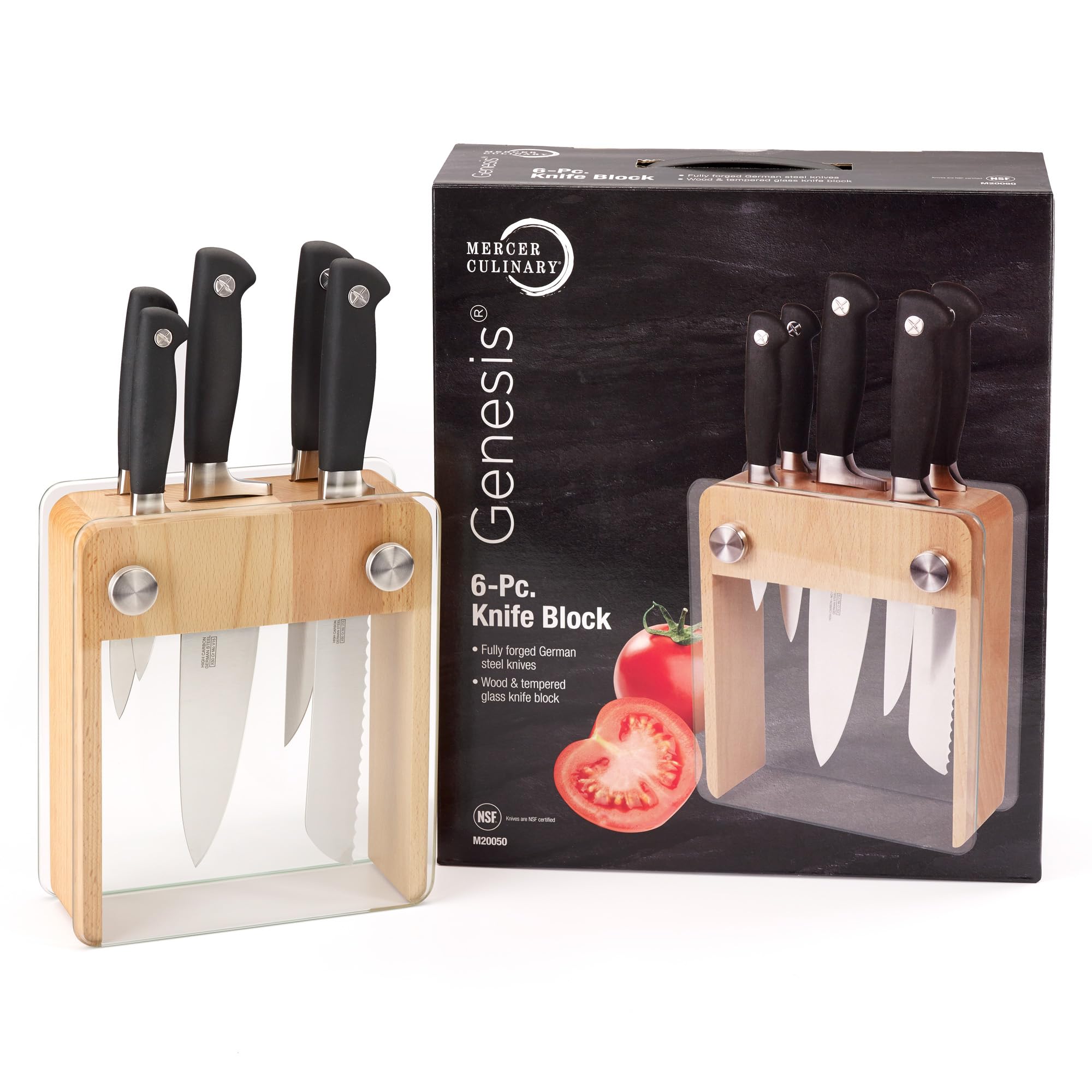 Mercer Culinary Genesis 6-Piece Knife Block Set
