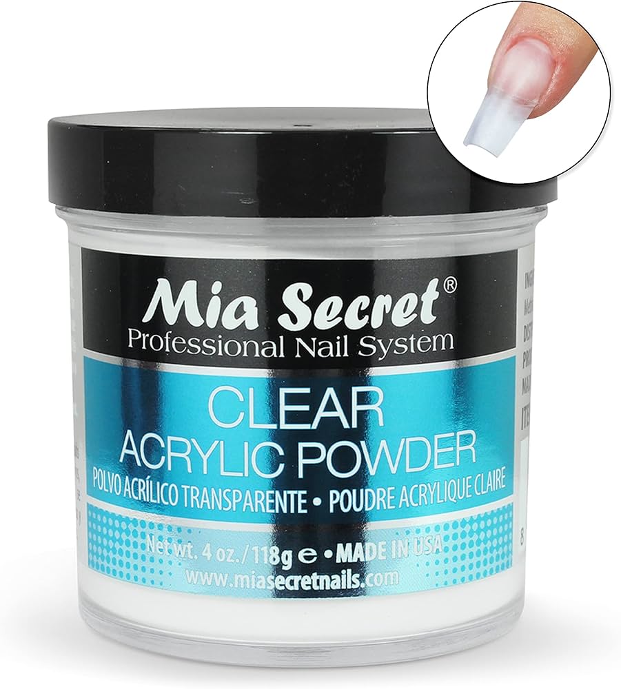 Mia Secret Professional Acrylic Powder - Clear, 4 oz