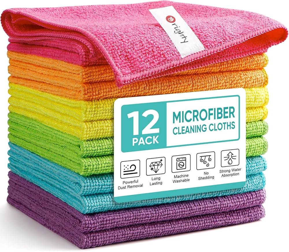 Microfiber Cleaning Cloths (Pack of 12)