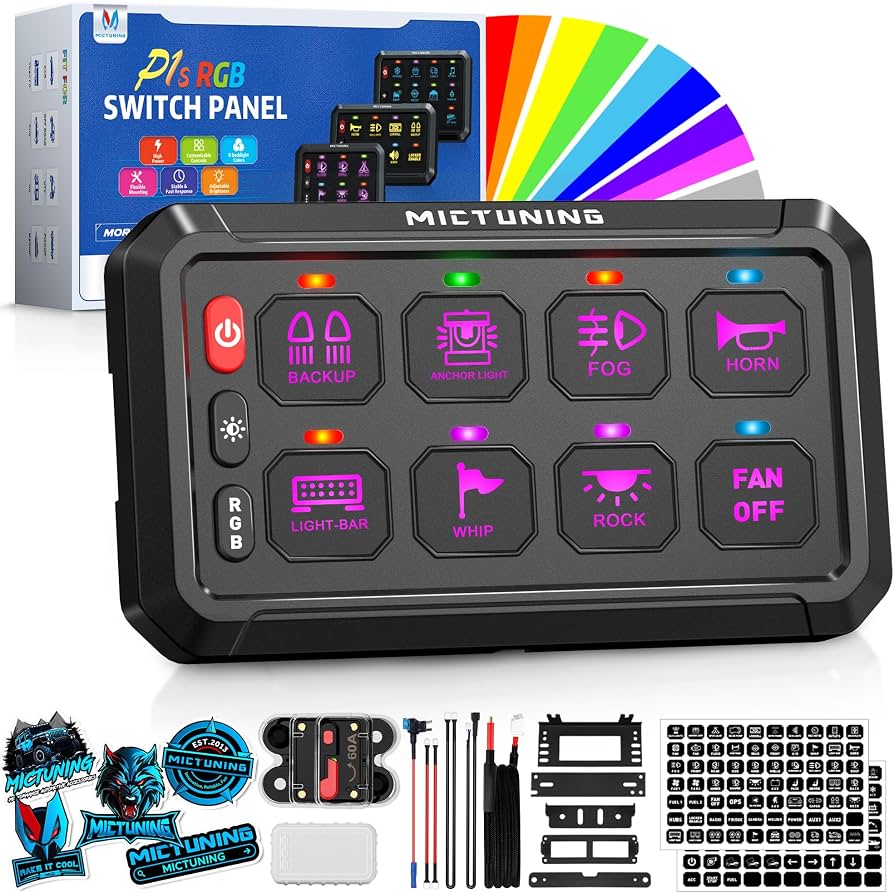 MICTUNING Heavy Duty Rocker Switch Panel