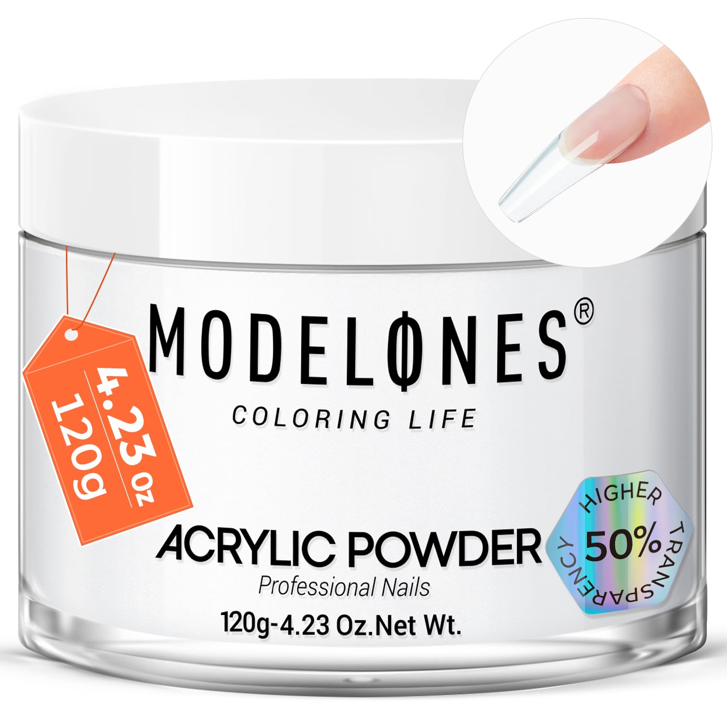 Modelones Acrylic Powder White French Tip