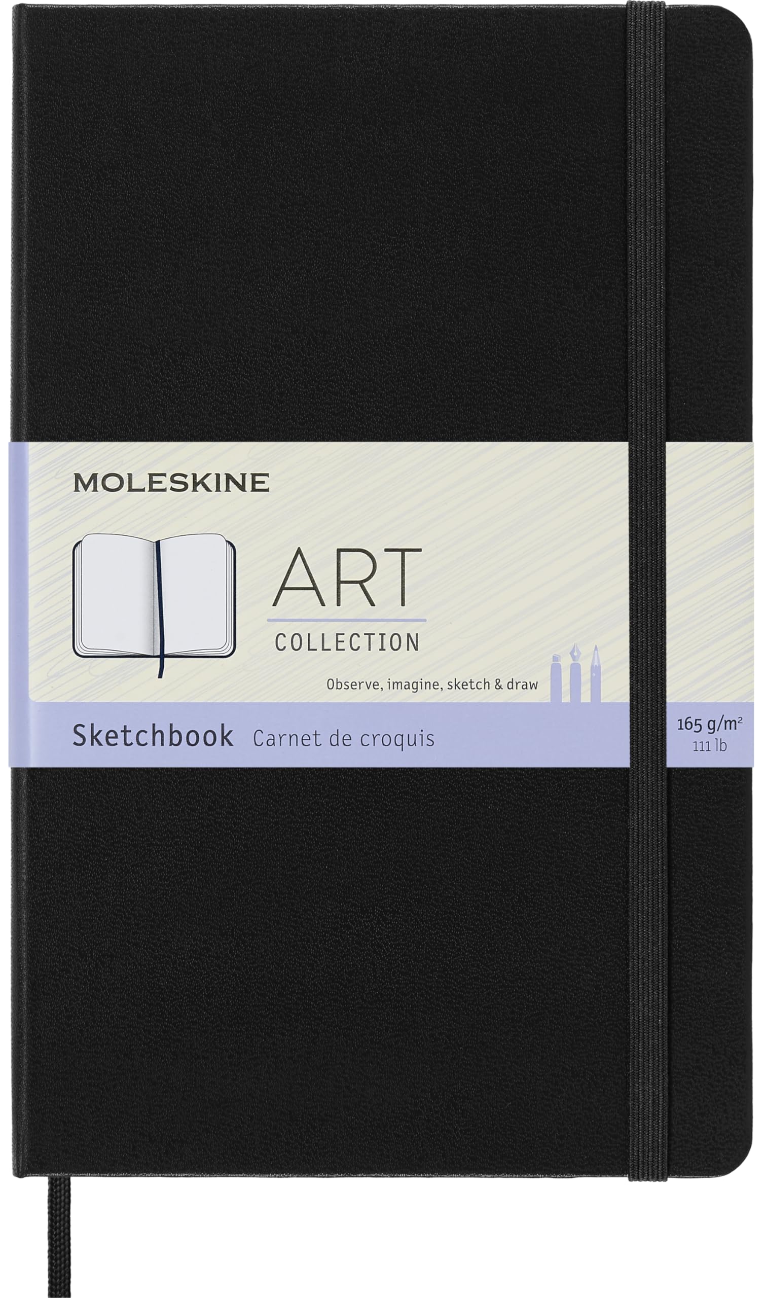 Moleskine Art Collection Sketchbook, Large, Black, Hard Cover