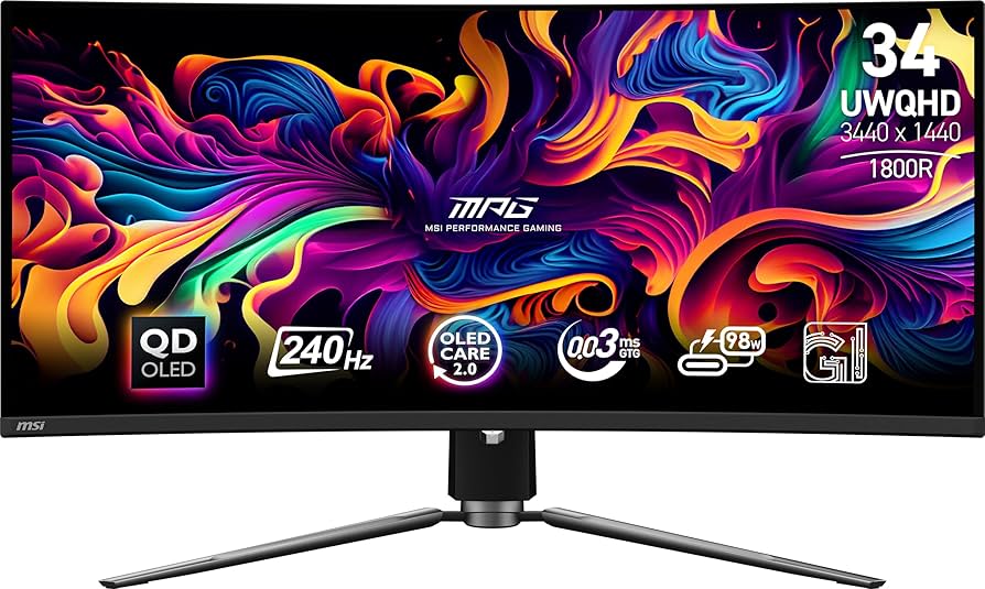 MSI MPG 341CQPX QD-OLED 34-inch Ultrawide Gaming Monitor