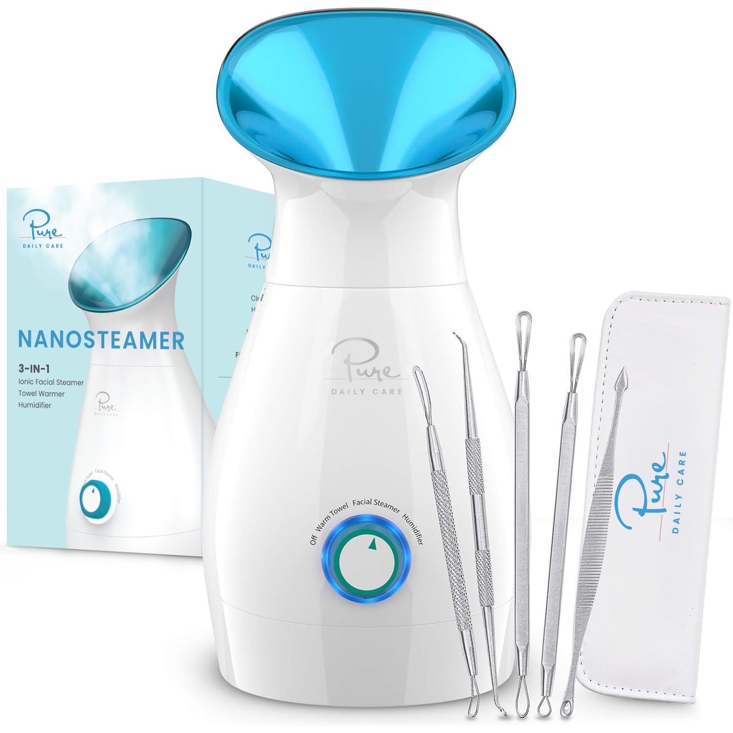 NanoSteamer Large Facial Steamer - Third Generation with Enhanced Aromatherapy