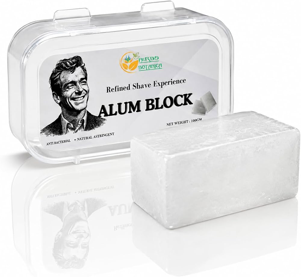 Natural Alum Block for Shaving (Crystal)