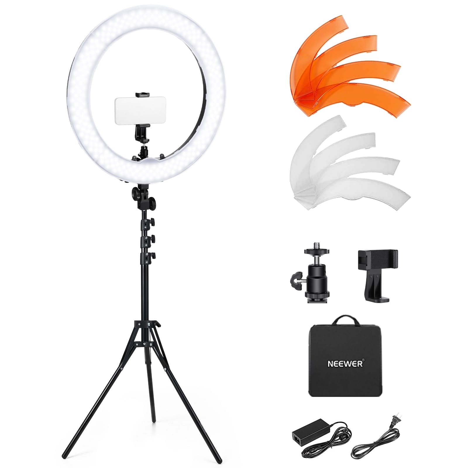 Neewer Full Photography Lighting Kit (18" Ring Light + Stands)