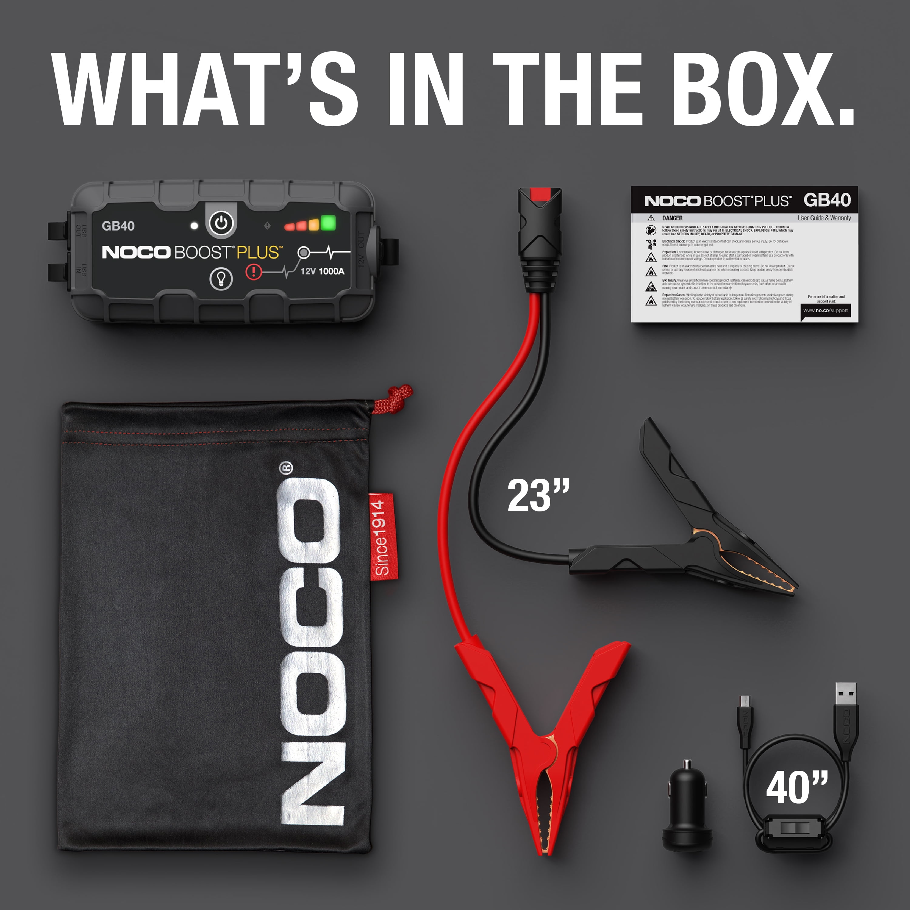 NOCO Boost Plus GB40 1000 Amp 12V Jump Starter