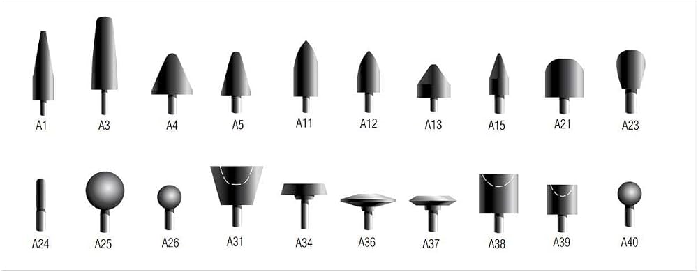 Norton Mounted Points Set (1/4 inch shank)