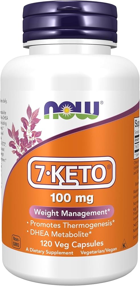 NOW Foods 7-KETO 100 mg, 60 Veg Capsules