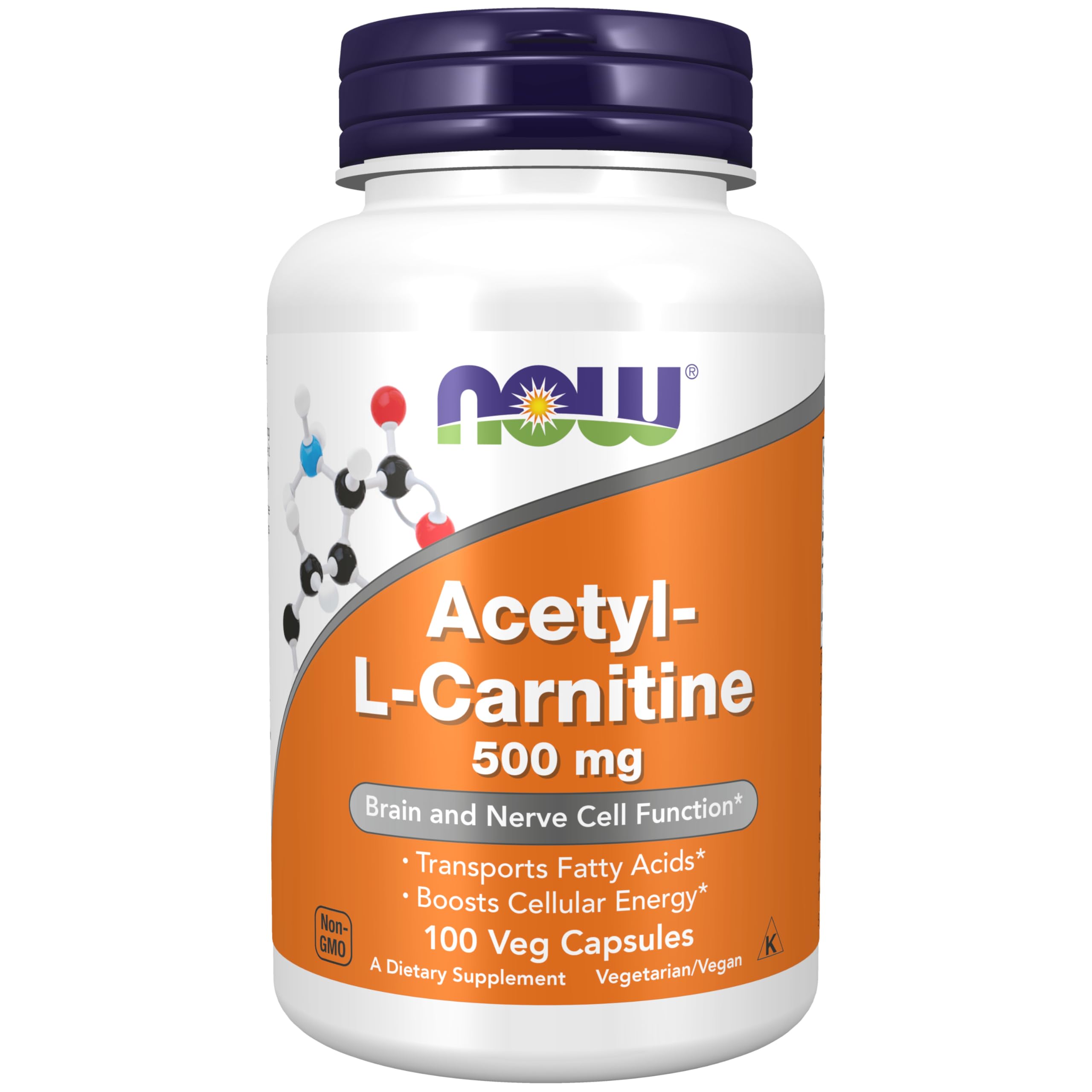 NOW Supplements Acetyl-L-Carnitine 500 mg