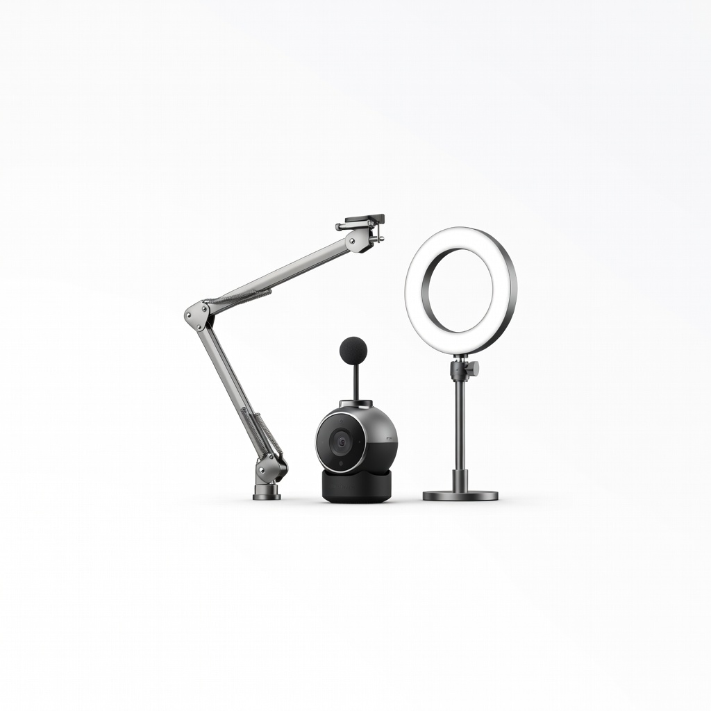 OBSBOT Tiny 3 AI 4K Webcam + Mic Arm + Lighting Kit (2026)